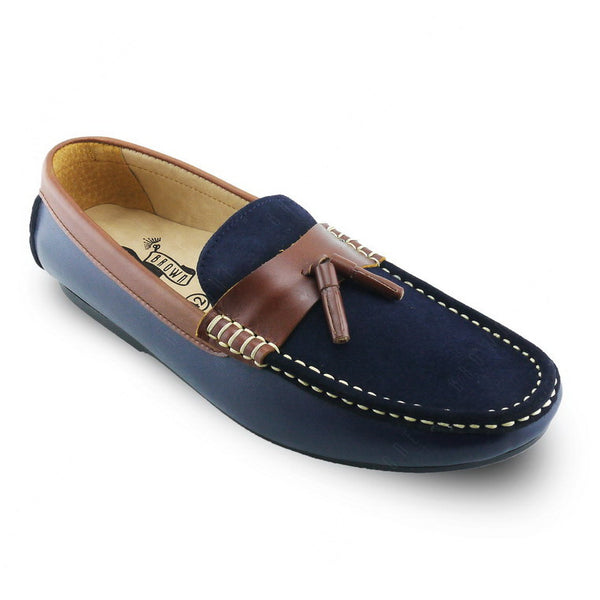 Comfy Tassel Loafer Suede Flip Womb Navy - Assembly Artisans Co.,Ltd.