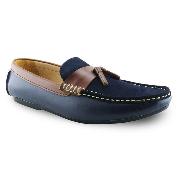 Comfy Tassel Loafer Suede Flip Womb Navy - Assembly Artisans Co.,Ltd.