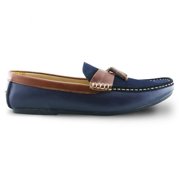 Comfy Tassel Loafer Suede Flip Womb Navy - Assembly Artisans Co.,Ltd.