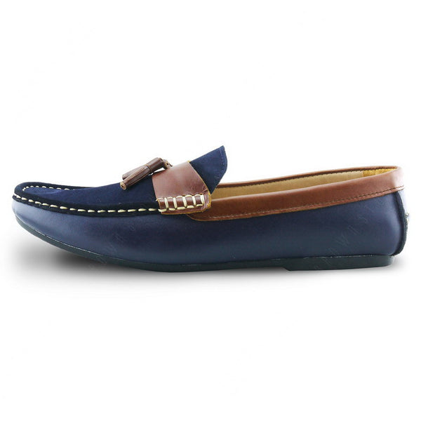 Comfy Tassel Loafer Suede Flip Womb Navy - Assembly Artisans Co.,Ltd.