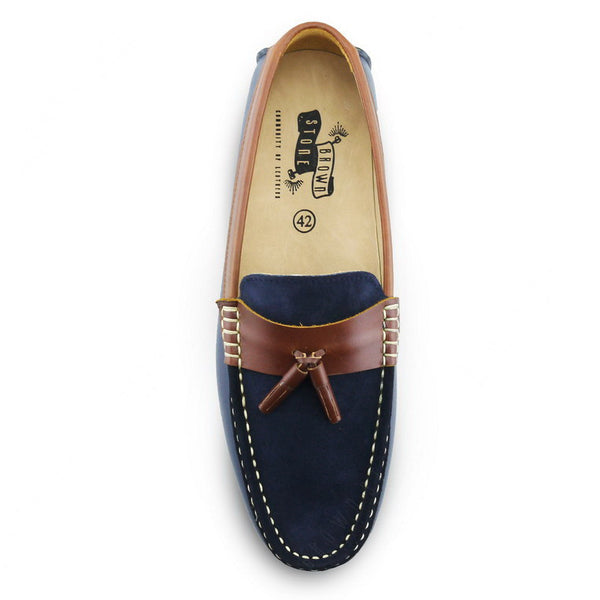 Comfy Tassel Loafer Suede Flip Womb Navy - Assembly Artisans Co.,Ltd.