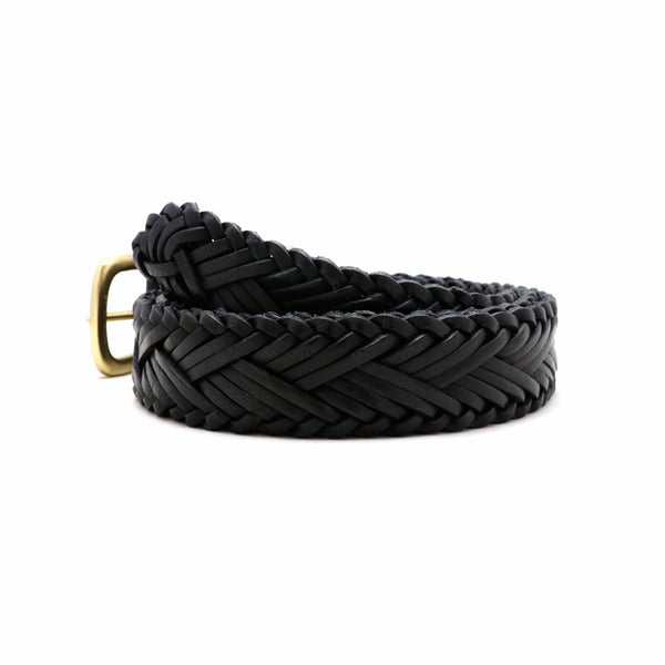 Braid Belt Solid Brass – Matte Black - Assembly Artisans Co.,Ltd.