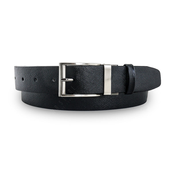 Executive Saffiano Reversible Belt - Black - Assembly Artisans Co.,Ltd.