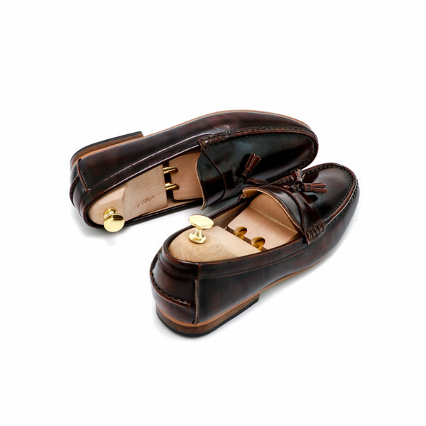 Comfy Tassel Loafer European Brush Off Burgundy - Assembly Artisans Co.,Ltd.