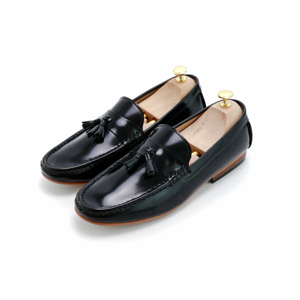 Comfy Tassel Loafer European Brush Off Black Patent - Assembly Artisans Co.,Ltd.