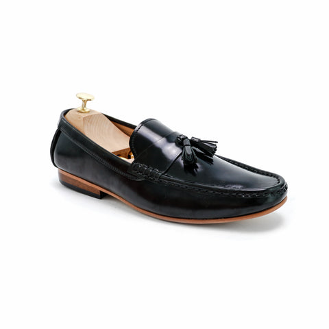 Comfy Tassel Loafer European Brush Off Black Patent - Assembly Artisans Co.,Ltd.
