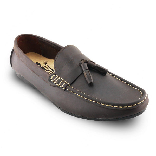 Comfy Tassel Loafer Dark Natural Nubuck - Assembly Artisans Co.,Ltd.