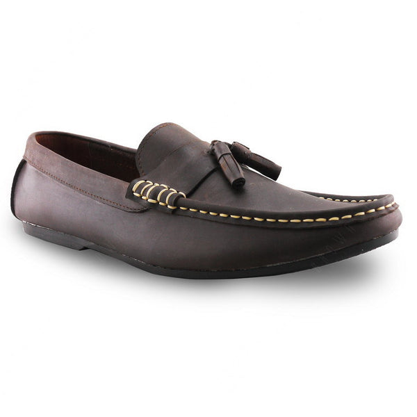 Comfy Tassel Loafer Dark Natural Nubuck - Assembly Artisans Co.,Ltd.