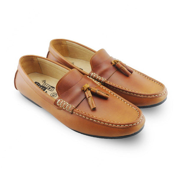 Comfy Tassel Loafer Classy Oil Tanned Toffee Tan - Assembly Artisans Co.,Ltd.