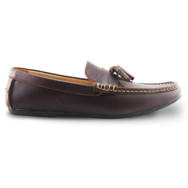 Comfy Tassel Loafer Classy Oil Tanned Brandy Brown - Assembly Artisans Co.,Ltd.