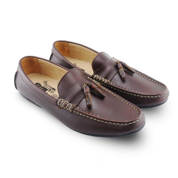 Comfy Tassel Loafer Classy Oil Tanned Brandy Brown - Assembly Artisans Co.,Ltd.