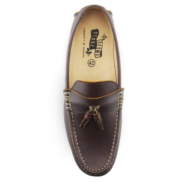 Comfy Tassel Loafer Classy Oil Tanned Brandy Brown - Assembly Artisans Co.,Ltd.
