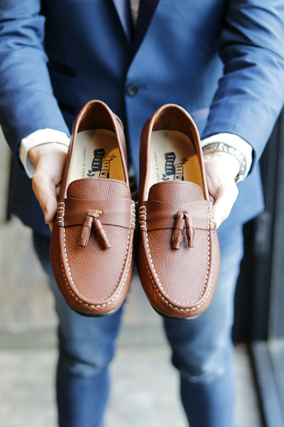 Comfy Tassel Loafer Wrinkle Soft Brown - Assembly Artisans Co.,Ltd.