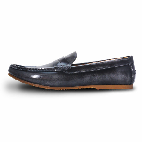Penny Leather Loafer European Brush Off Ash Grey - Assembly Artisans Co.,Ltd.