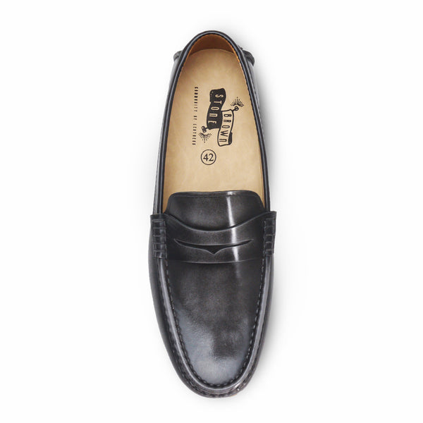 Penny Leather Loafer European Brush Off Ash Grey - Assembly Artisans Co.,Ltd.