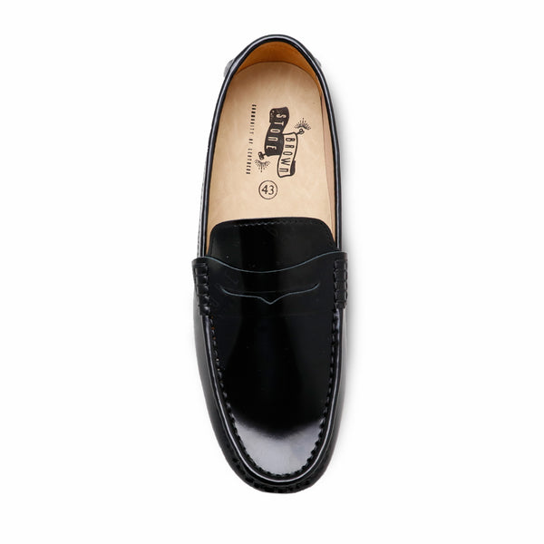 Penny Leather Loafer European Brush Off Clear Matte Black - Assembly Artisans Co.,Ltd.