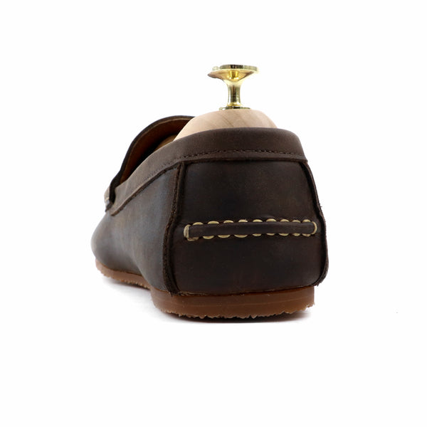 Penny Loafer Dark Natural Nubuck - Assembly Artisans Co.,Ltd.