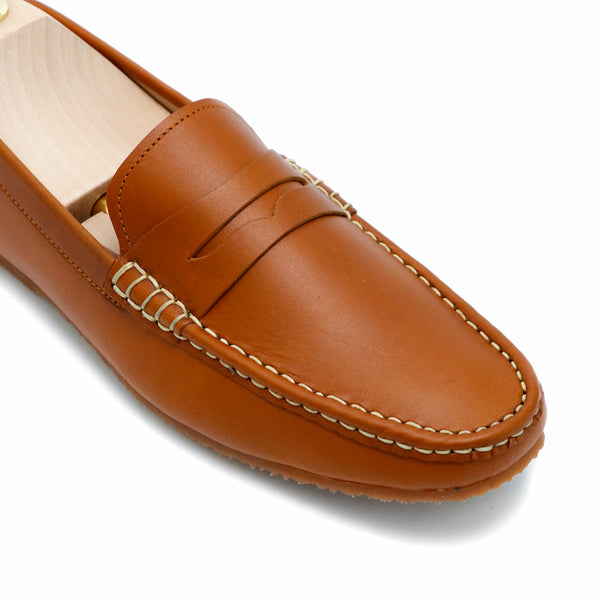 Penny Loafer Classy Oil Tanned Toffee Tan - Assembly Artisans Co.,Ltd.