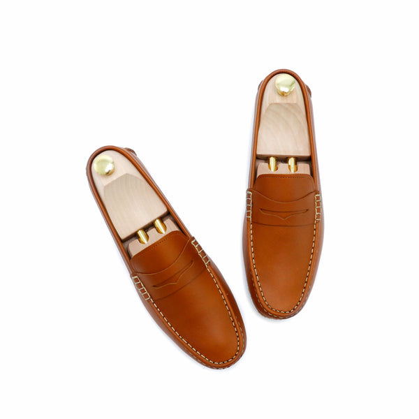 Penny Loafer Classy Oil Tanned Toffee Tan - Assembly Artisans Co.,Ltd.