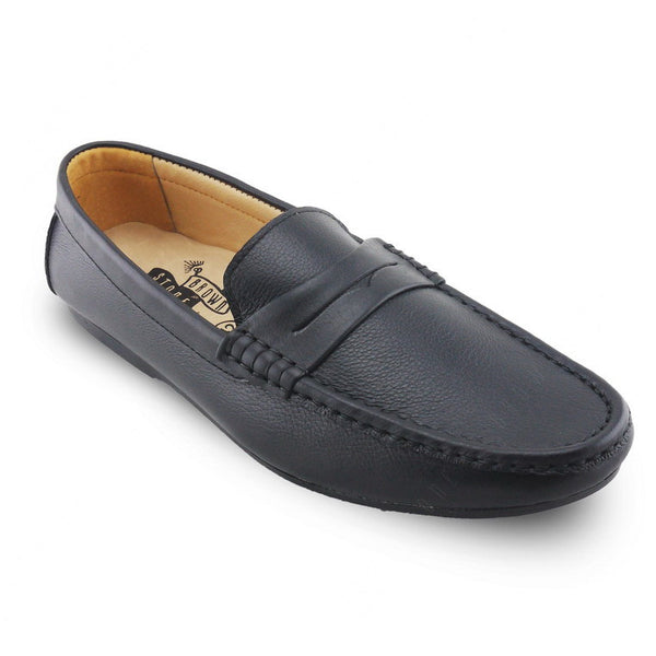 Penny Loafer Wrinkle Soft Leather Leather Black (Black Series) - Assembly Artisans Co.,Ltd.