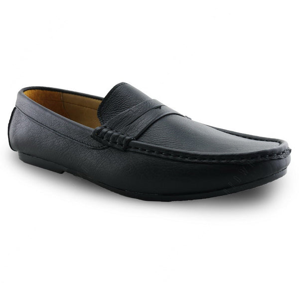 Penny Loafer Wrinkle Soft Leather Leather Black (Black Series) - Assembly Artisans Co.,Ltd.