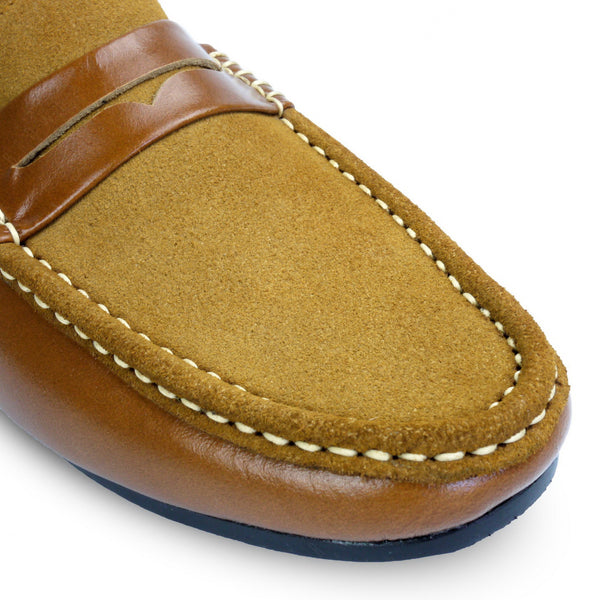 Suede Flip Leather Loafer Pure Beige - Assembly Artisans Co.,Ltd.