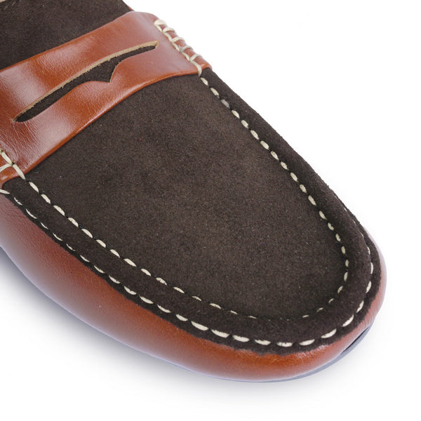 Suede Flip Leather Loafer Classic Dark Brown - Assembly Artisans Co.,Ltd.