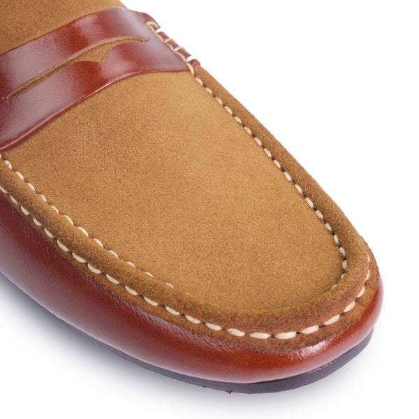 Suede Flip Leather Loafer Classic Light Brown - Assembly Artisans Co.,Ltd.