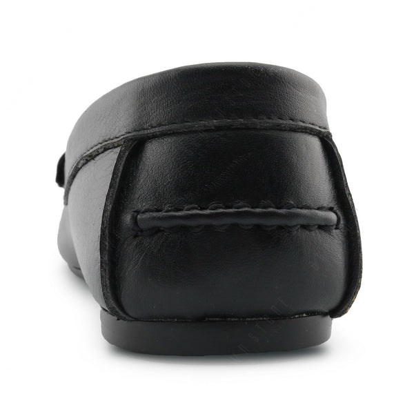 Suede Flip Leather Loafer Pure Black - Assembly Artisans Co.,Ltd.