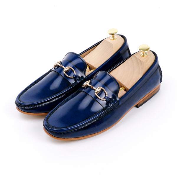 Horsebit Classy Loafer European Brush off Bezel Blue