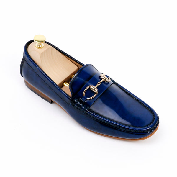 Horsebit Classy Loafer European Brush off Bezel Blue