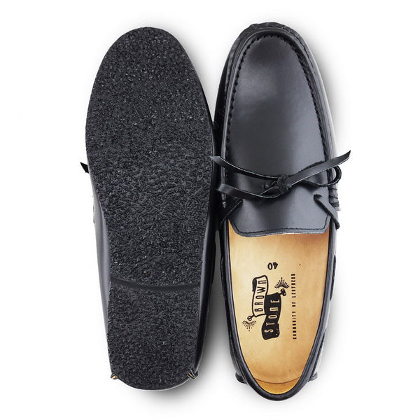 Casualist Lace Leather Loafer Soft Black - Assembly Artisans Co.,Ltd.