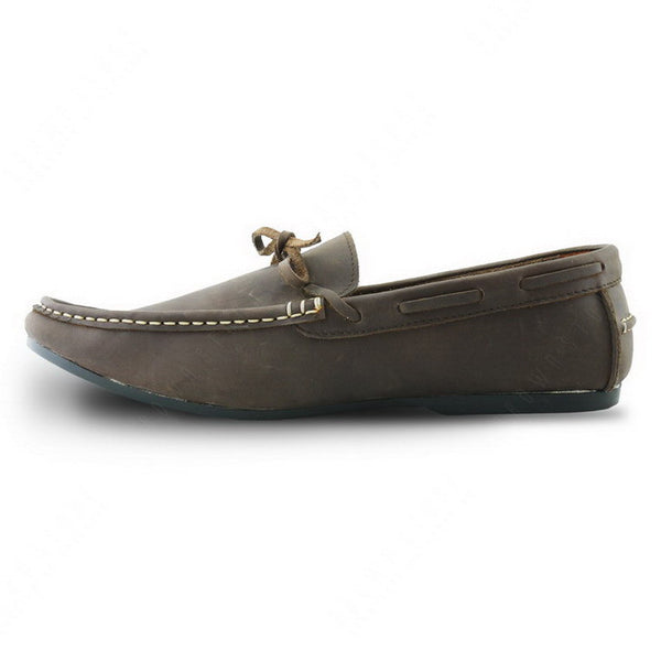 Casualist Lace Leather Loafer Dark Natural Nubuck - Assembly Artisans Co.,Ltd.