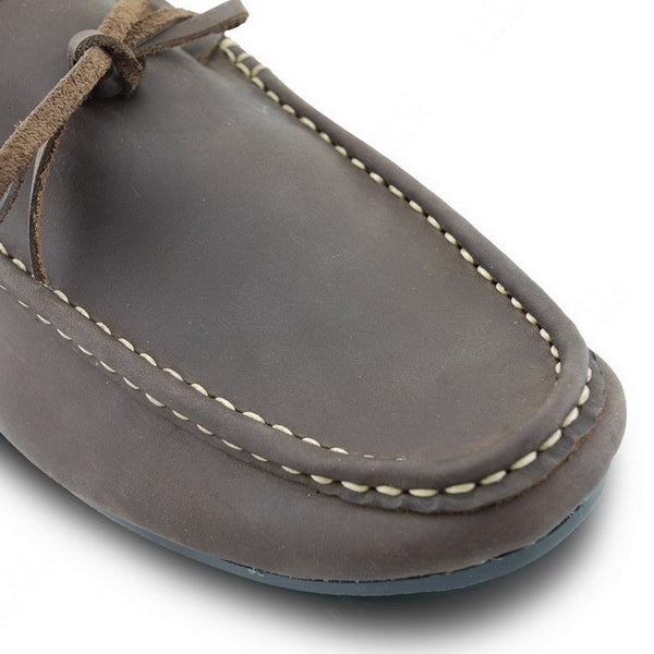 Casualist Lace Leather Loafer Dark Natural Nubuck - Assembly Artisans Co.,Ltd.