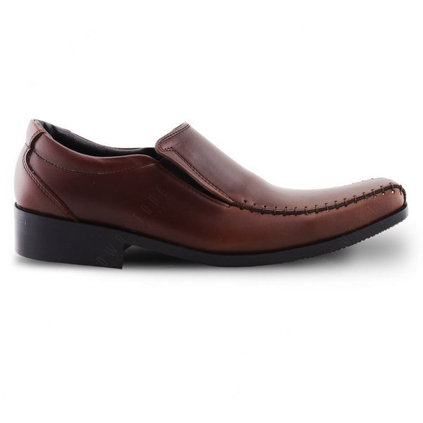 City Oxford Executive Flat Thread Classy Oil Tanned Brandy Brown - Assembly Artisans Co.,Ltd.