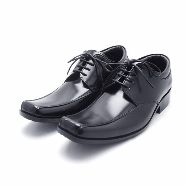 City Oxford Flat Lace European Brush Off Black Patent - Assembly Artisans Co.,Ltd.