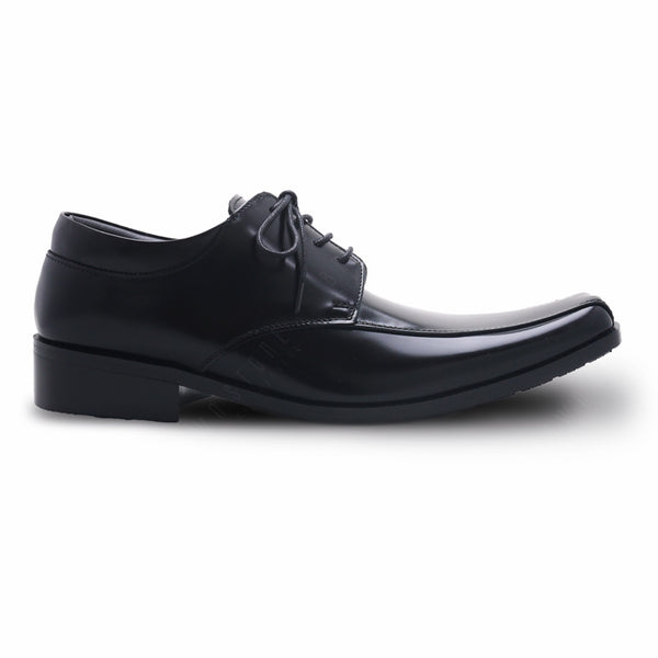 City Oxford Flat Lace European Brush Off Black Patent - Assembly Artisans Co.,Ltd.