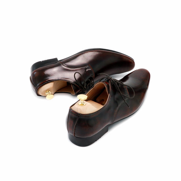 Leather Shoes Derby European Brush Off Burgundy - Assembly Artisans Co.,Ltd.