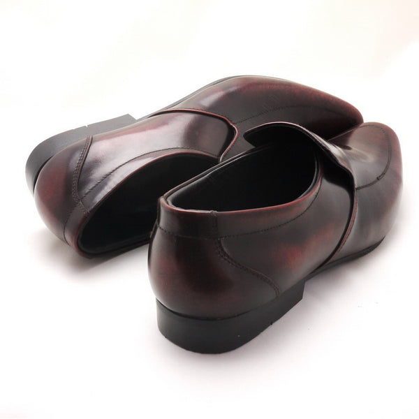 Leather Shoes City Oxford Formalist European Brush Off Burgundy - Assembly Artisans Co.,Ltd.