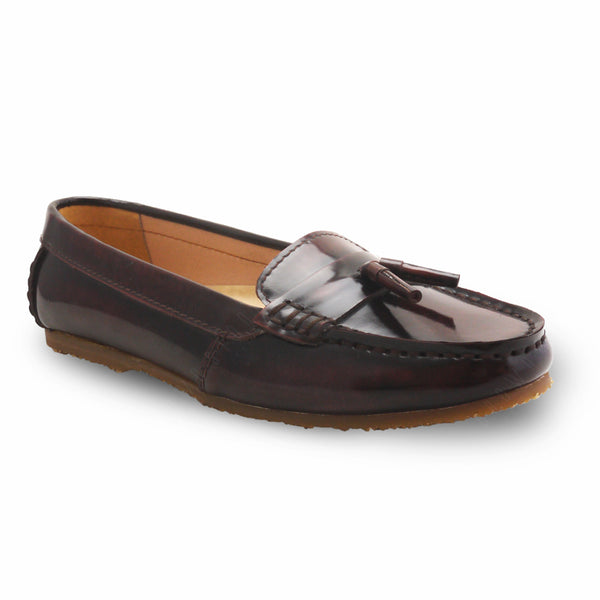 Comfy Tassel Moccasin European Bruh off Burgundy - Assembly Artisans Co.,Ltd.