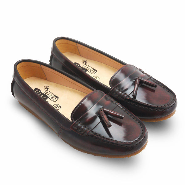 Comfy Tassel Moccasin European Bruh off Burgundy - Assembly Artisans Co.,Ltd.