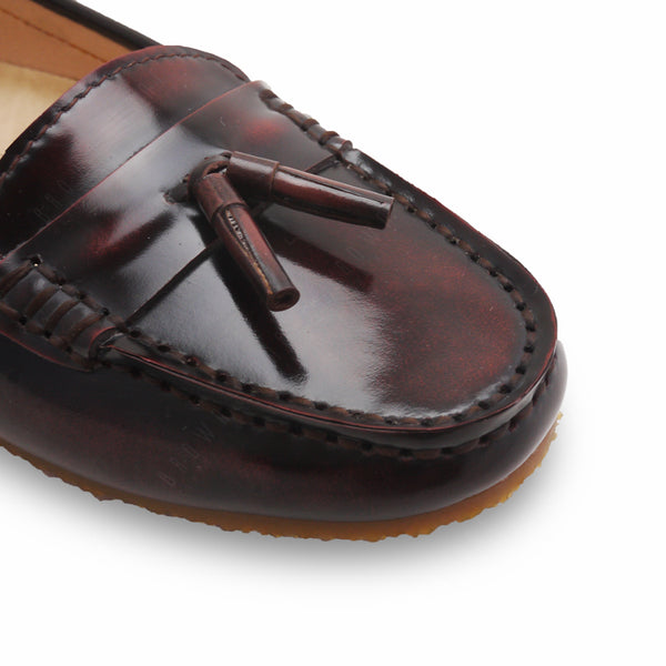 Comfy Tassel Moccasin European Bruh off Burgundy - Assembly Artisans Co.,Ltd.