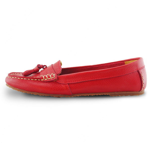 Comfy Tassel Moccasin Wrinkle Soft Red - Assembly Artisans Co.,Ltd.