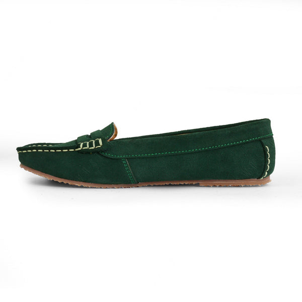 Leather Moccasin Suede Green Duck Head - Assembly Artisans Co.,Ltd.