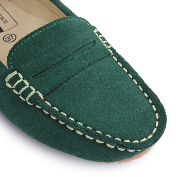 Leather Moccasin Suede Green Duck Head - Assembly Artisans Co.,Ltd.
