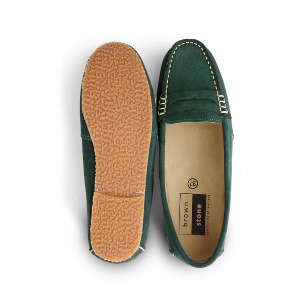 Leather Moccasin Suede Green Duck Head - Assembly Artisans Co.,Ltd.