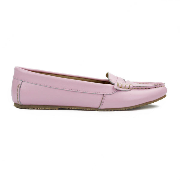 Leather Moccasin Soft Milky Pink - Assembly Artisans Co.,Ltd.