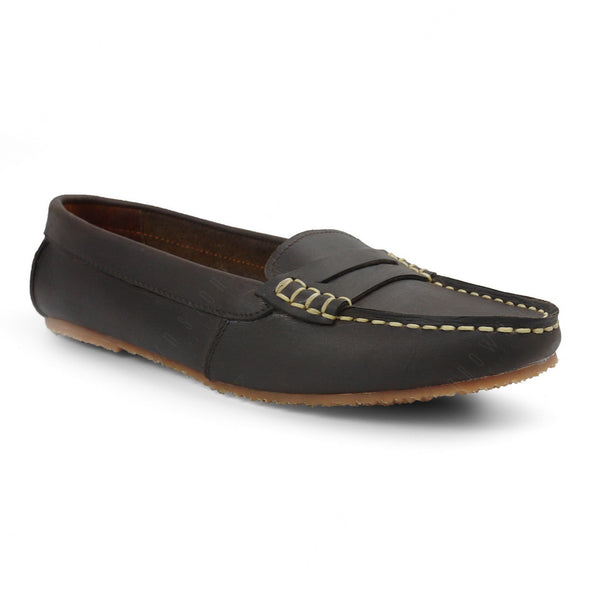 Leather Moccasin Dark Natural Nubuck - Assembly Artisans Co.,Ltd.