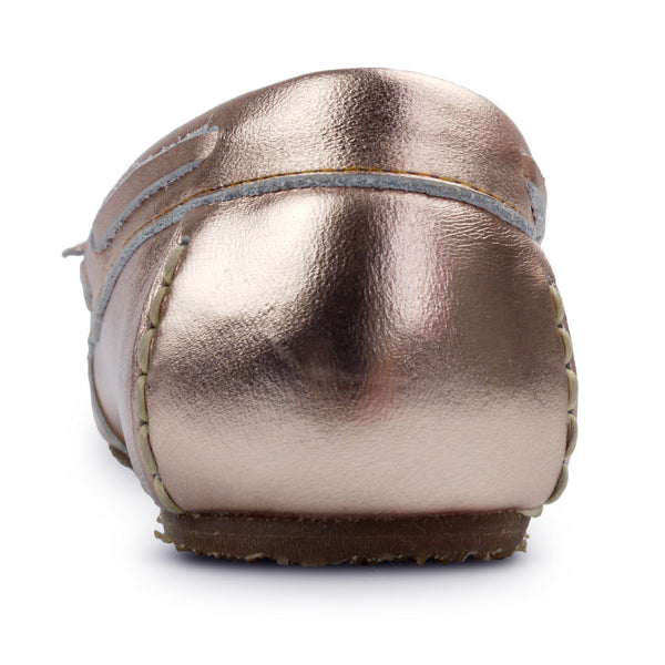Gorgeous Girl Lace Leather Moccasin Rose Gold - Assembly Artisans Co.,Ltd.