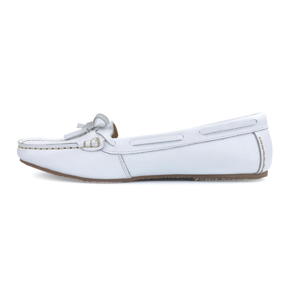 Leather Lace Moccasin Soft Marble White - Assembly Artisans Co.,Ltd.
